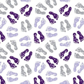 (small scale) multi baby feet - purple/grey - nursing - LAD21