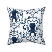 Rococo octopus indigo