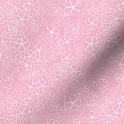 Pink Floral Texture Vector Repeat