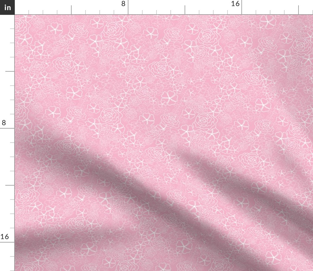 Pink Floral Texture Vector Repeat