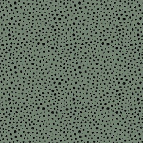 Messy confetti animal print ink spots abstract minimalist cheetah design boho dots and speckles for neutral nursery camo army green black mini 