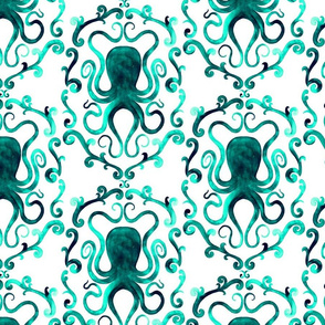 Rococo octopus teal