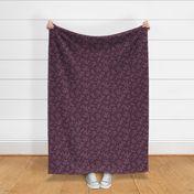 Abstract Coral in Purple on Plum - Medium