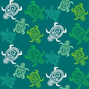 Aztec turtles green