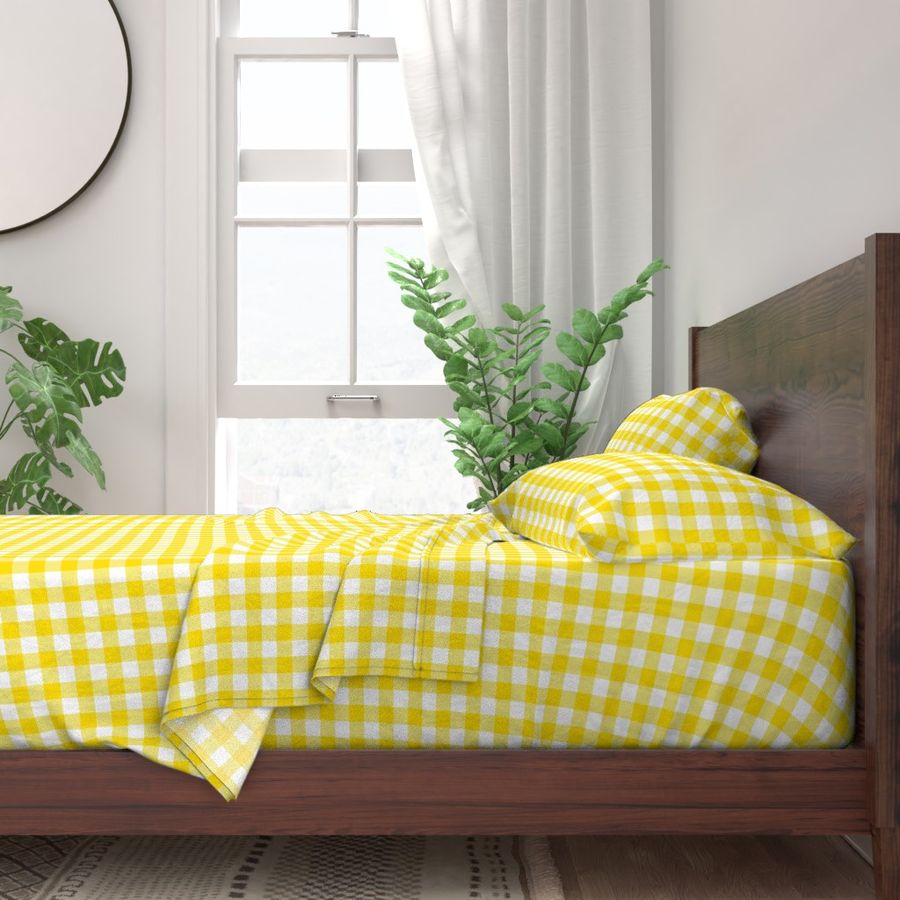 1" yellow gingham