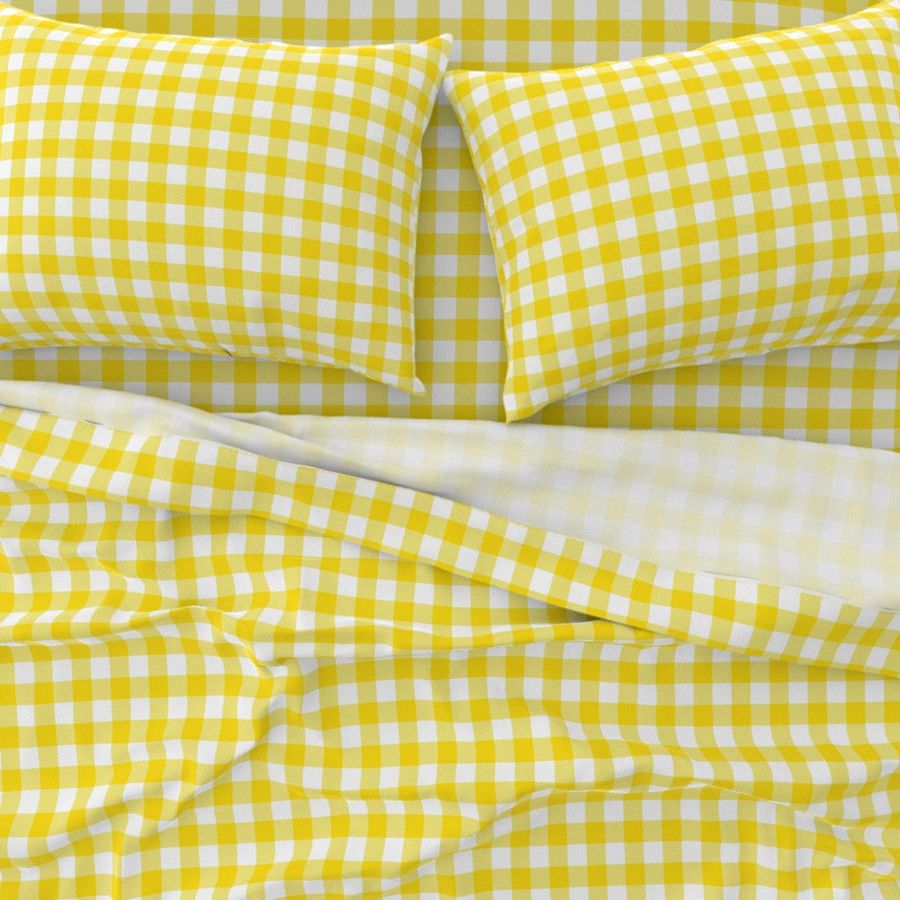 1" yellow gingham