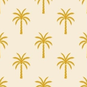 Palm Trees | Small Scale | Cream & Summer Yellow