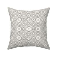 Midcentury Modern Retro Geometric | Medium Scale | Gray