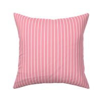 Pink Pin Stripe Pattern Vertical in White