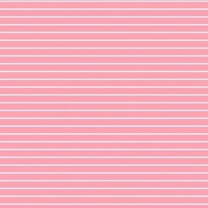 Small Pink Pin Stripe Pattern Horizontal in White