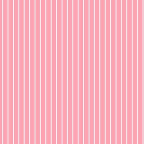 Small Pink Pin Stripe Pattern Vertical in White