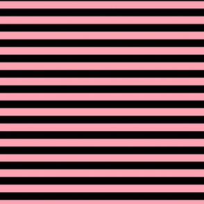 Pink Bengal Stripe Pattern Horizontal in Black