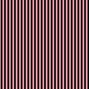 Small Pink Bengal Stripe Pattern Vertical in Black