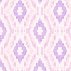 Leila Ikat Purple Pink