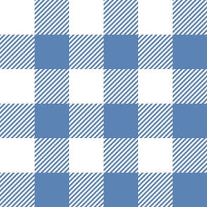 3" pacific blue white gingham