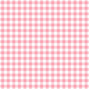 Small Gingham Pattern - Pink and White