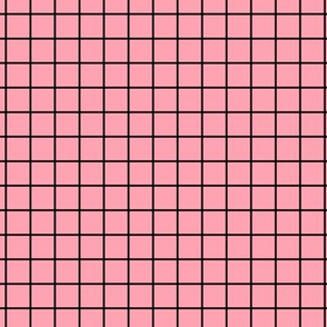 Grid Pattern - Pink and Black