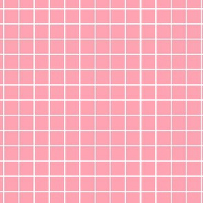 Grid Pattern - Pink and White