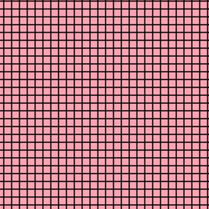 Small Grid Pattern - Pink and Black