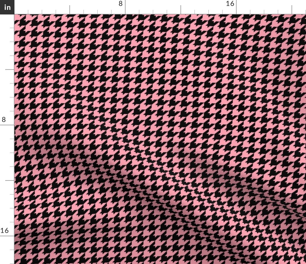 Houndstooth Pattern - Pink and Black