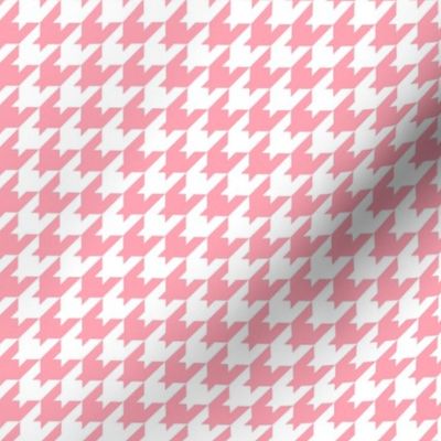 Houndstooth Pattern - Pink and White