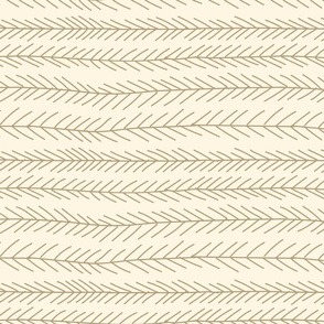 Medium Pine Branch Stripes in Neutral Beige