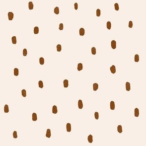 Ivory and Burnt Orange Dotted Speckles