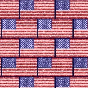 United States Of America American Flag Blue Background