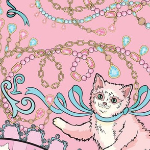 Rococo Kittens in Blush