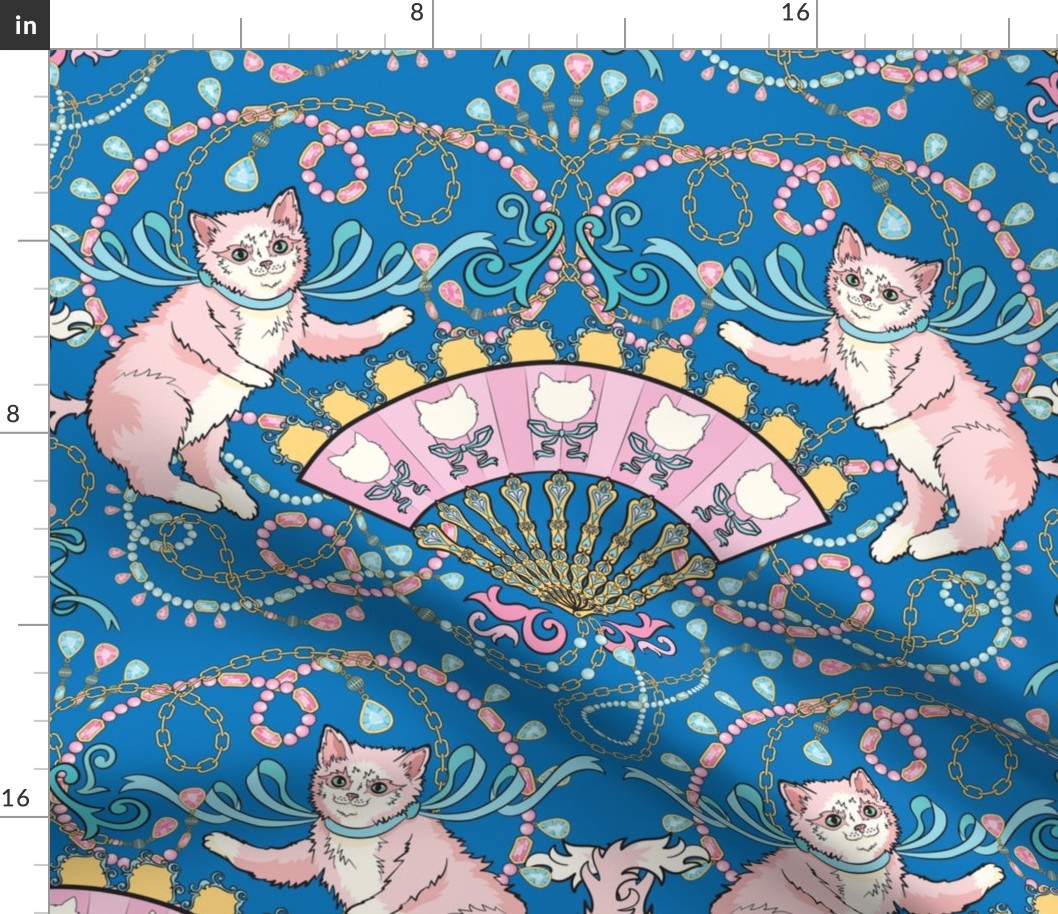 Rococo Kittens in French Blue