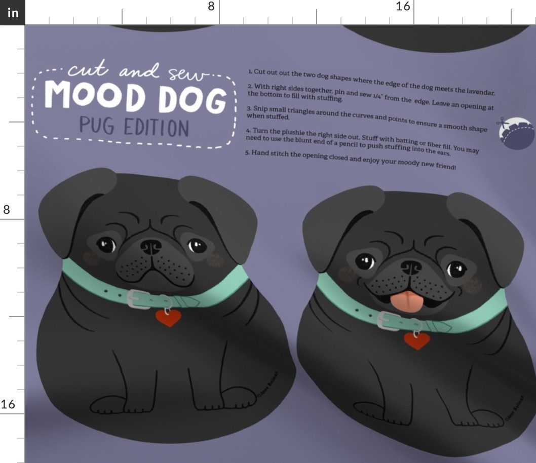 Mood Dog - Pug Black