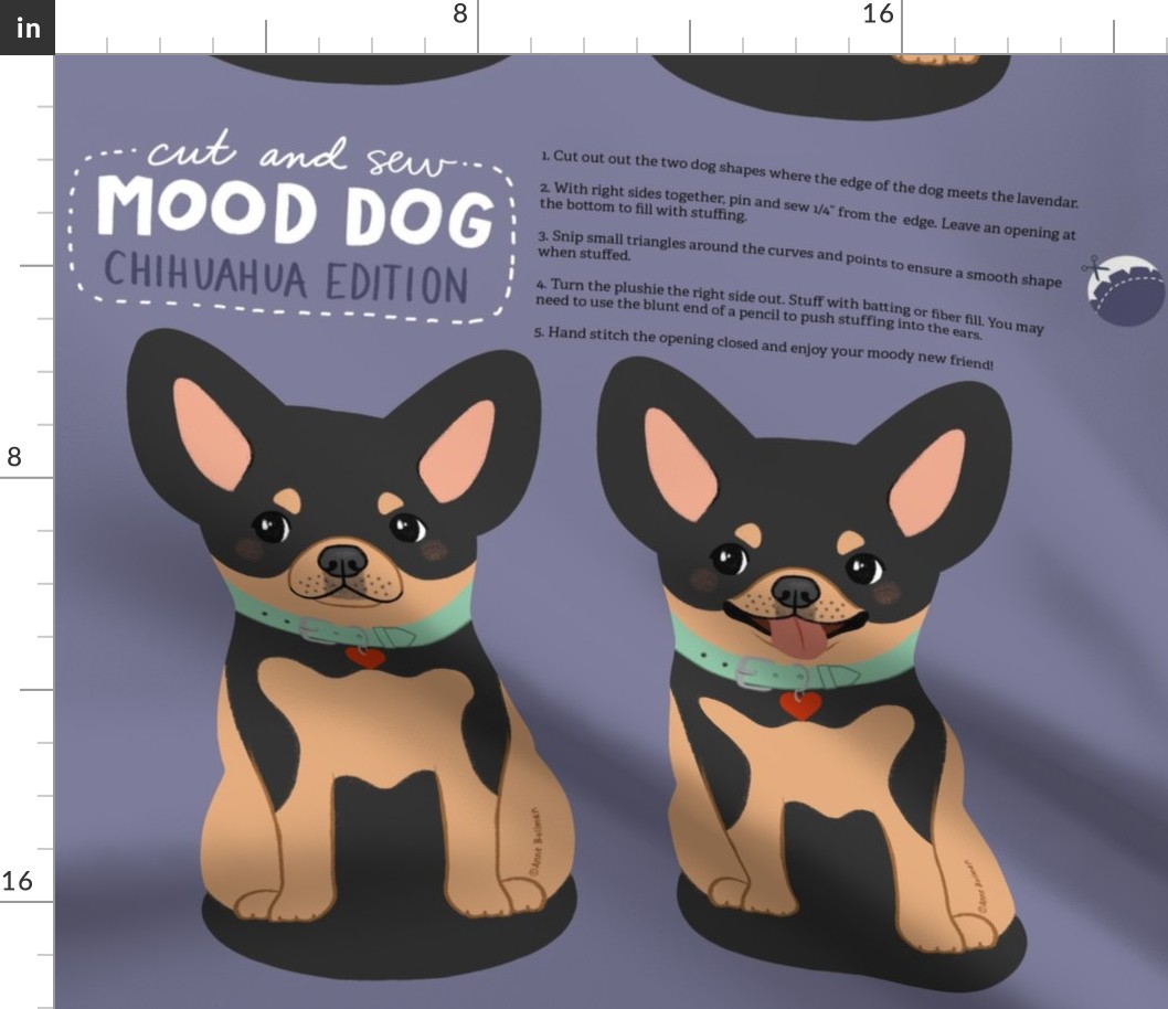 Mood Dog - Chihuahua Black and Tan