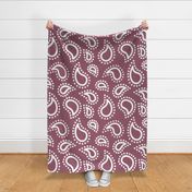 Giant paisley - vintage plum