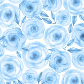 Roses in classy china blue and white 