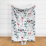 Large Flamingo Vintage White