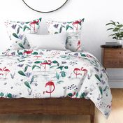 Large Flamingo Vintage White