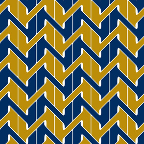 crossings, gold and navy