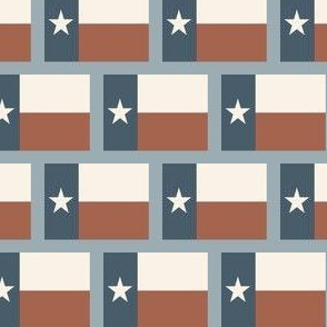 Muted Texas state flag fabric- Slate blue