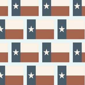 Muted Texas state flag fabric- Light blue