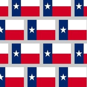 Texas state flag fabric - grey