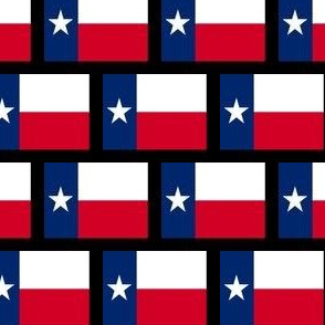 Texas state flag fabric - Black