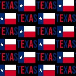 Texas flag - Texas pride fabric - Black