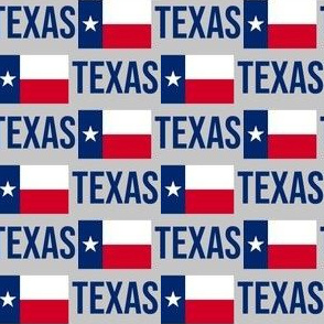 Texas flag - Texas pride fabric - Grey