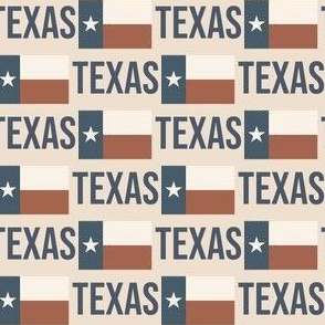 Muted Texas flag - Texas pride fabric - cream
