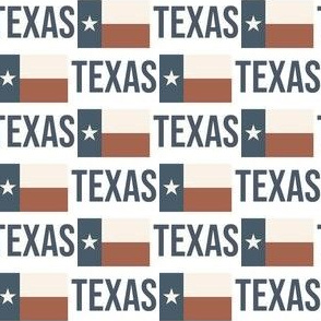 Muted Texas flag - Texas pride fabric - white