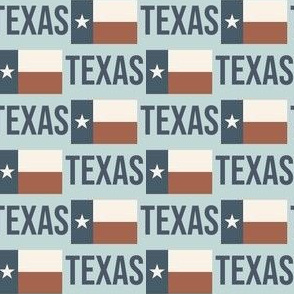 Muted Texas flag - Texas pride fabric - light blue