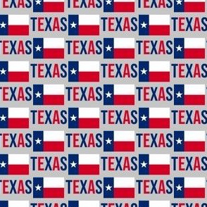SMALL Texas flag - Texas pride fabric -GREY
