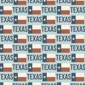 SMALL muted Texas flag - Texas pride fabric -light blue