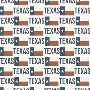 SMALL muted Texas flag - Texas pride fabric -white