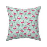 Flamingo Pink & Green - M